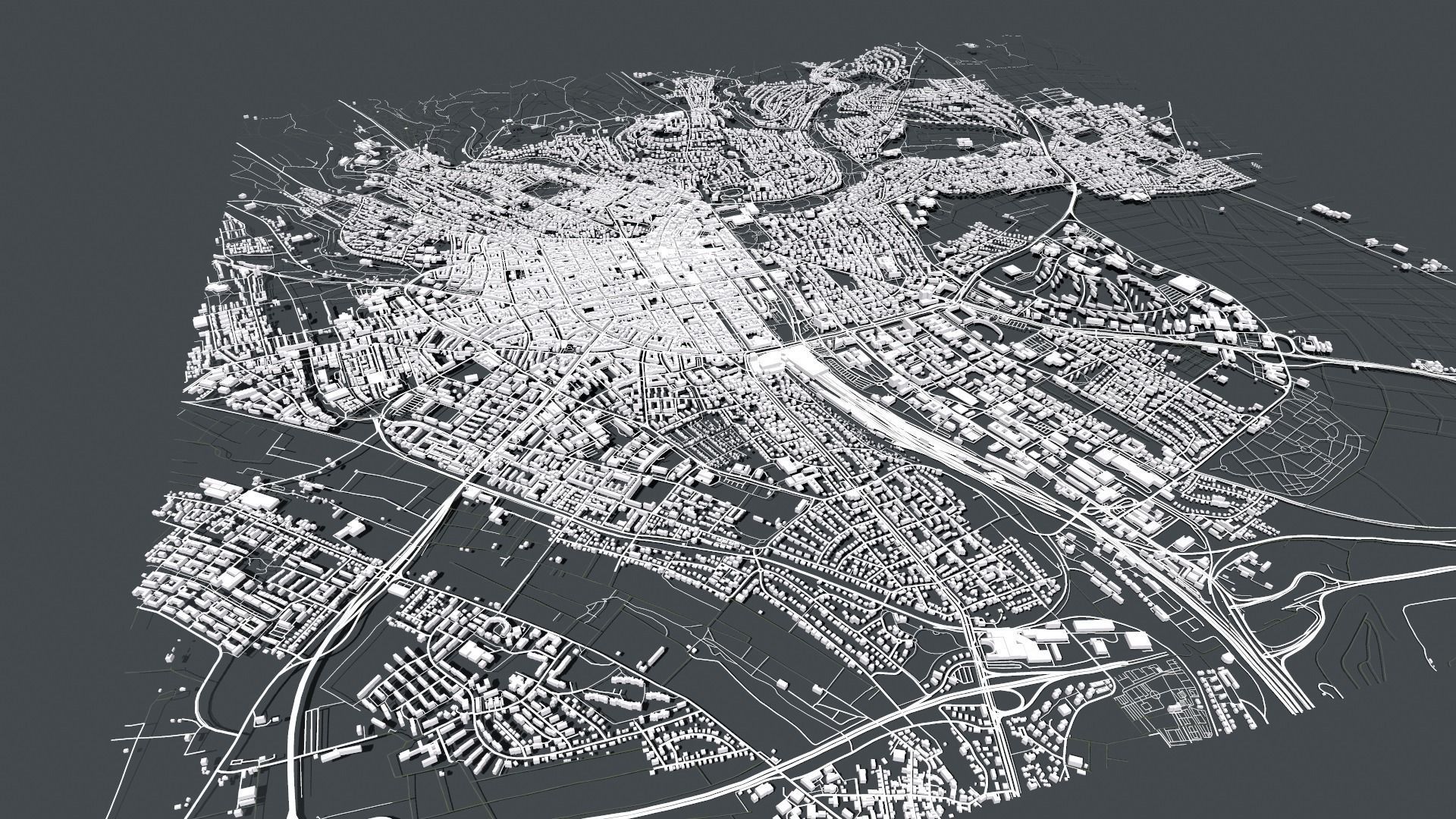 Cityscape Wiesbaden Germany 3D model_9