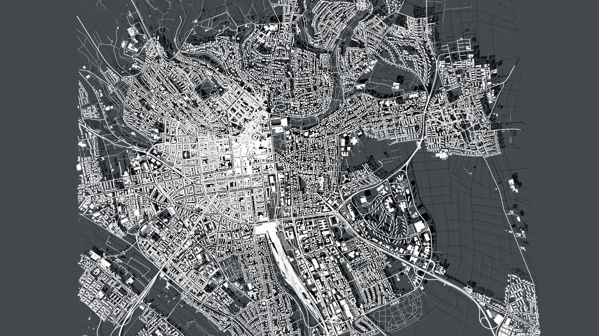 Cityscape Wiesbaden Germany 3D model_5