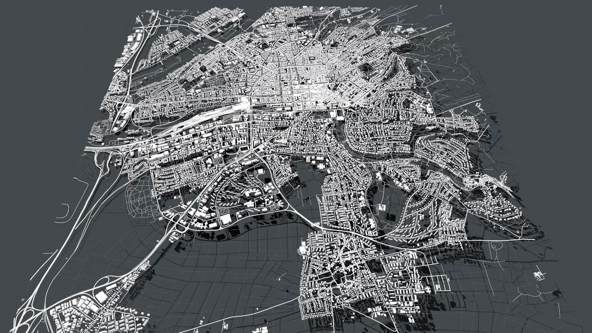 Cityscape Wiesbaden Germany 3D model_7
