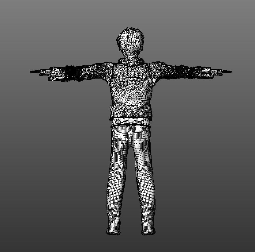 14 y boy 3d object Low-poly 3D model_10