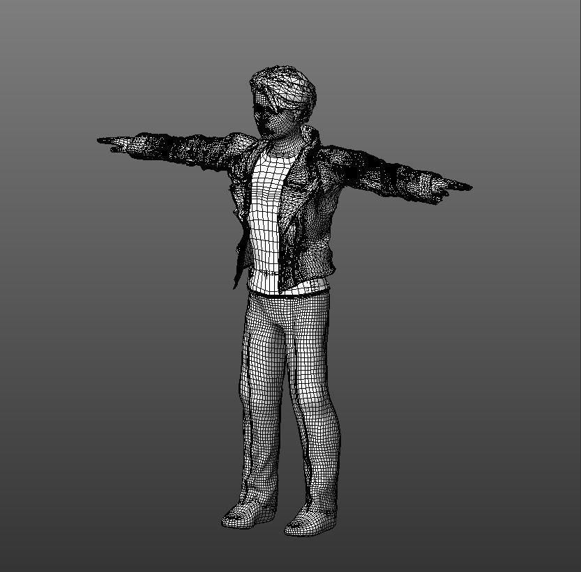 14 y boy 3d object Low-poly 3D model_8