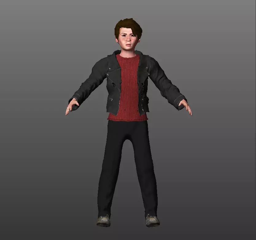 14 y boy 3d object Low-poly 3D model_0