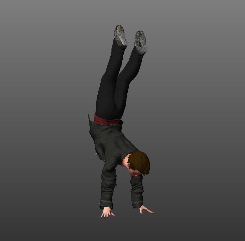 14 y boy 3d object Low-poly 3D model_3