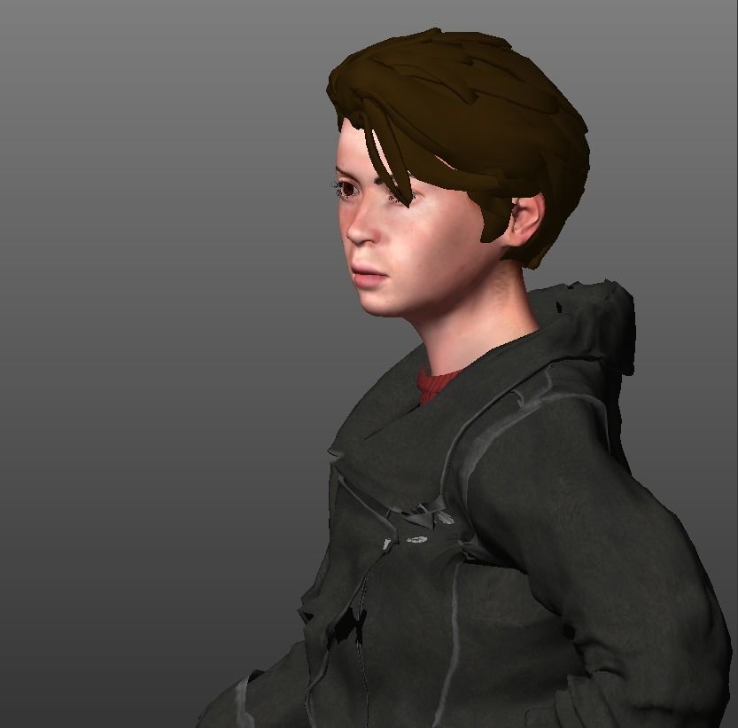 14 y boy 3d object Low-poly 3D model_6