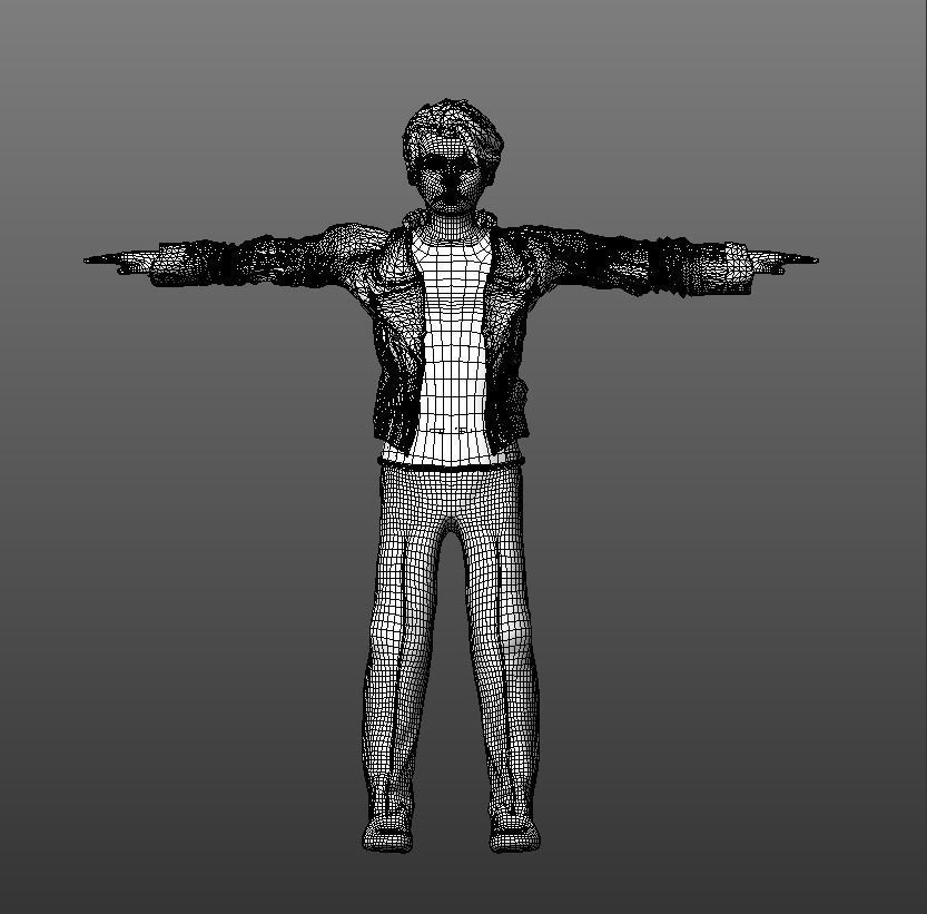 14 y boy 3d object Low-poly 3D model_7