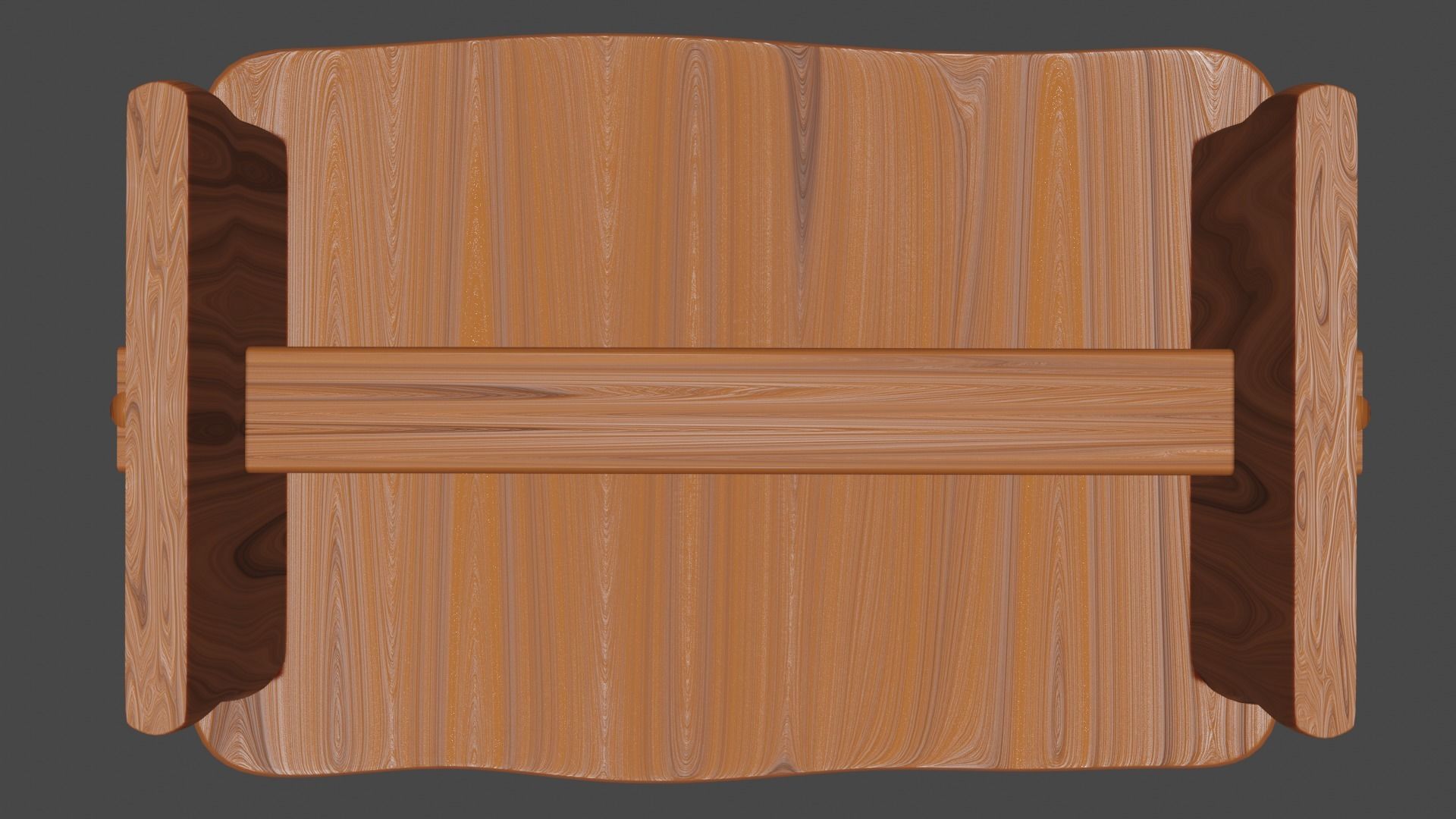 Wooden Step Stool Free 3D model_6
