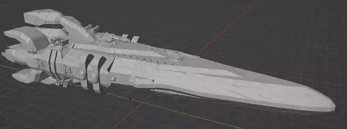 The UNS Valkryie and a Maxholhx Battle Cruiser Free 3D model