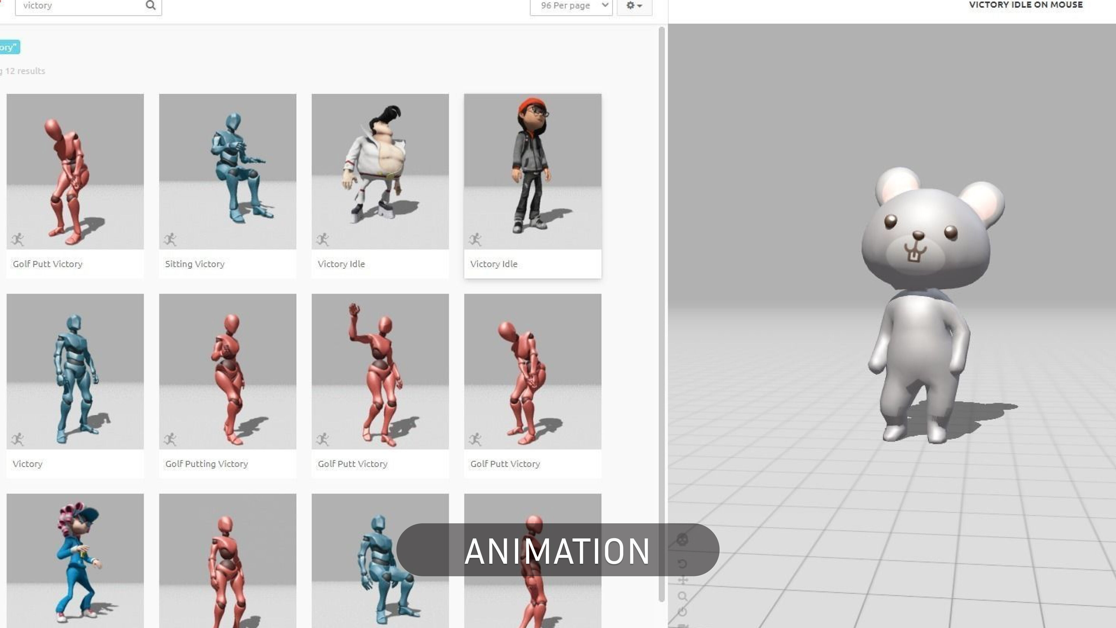 Cartoon Rat character 3d Low-poly 3D model_8