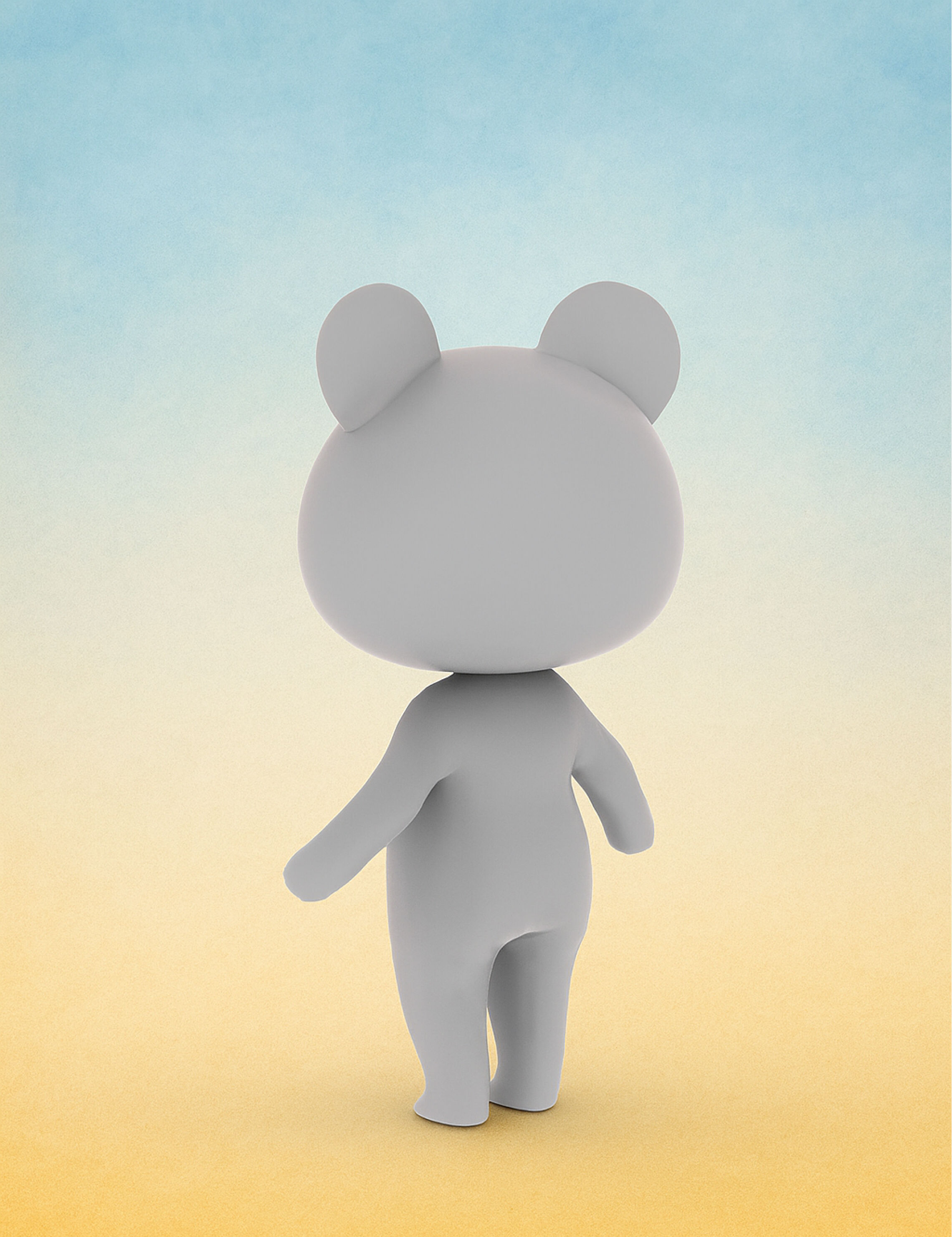Cartoon Rat character 3d Low-poly 3D model_3
