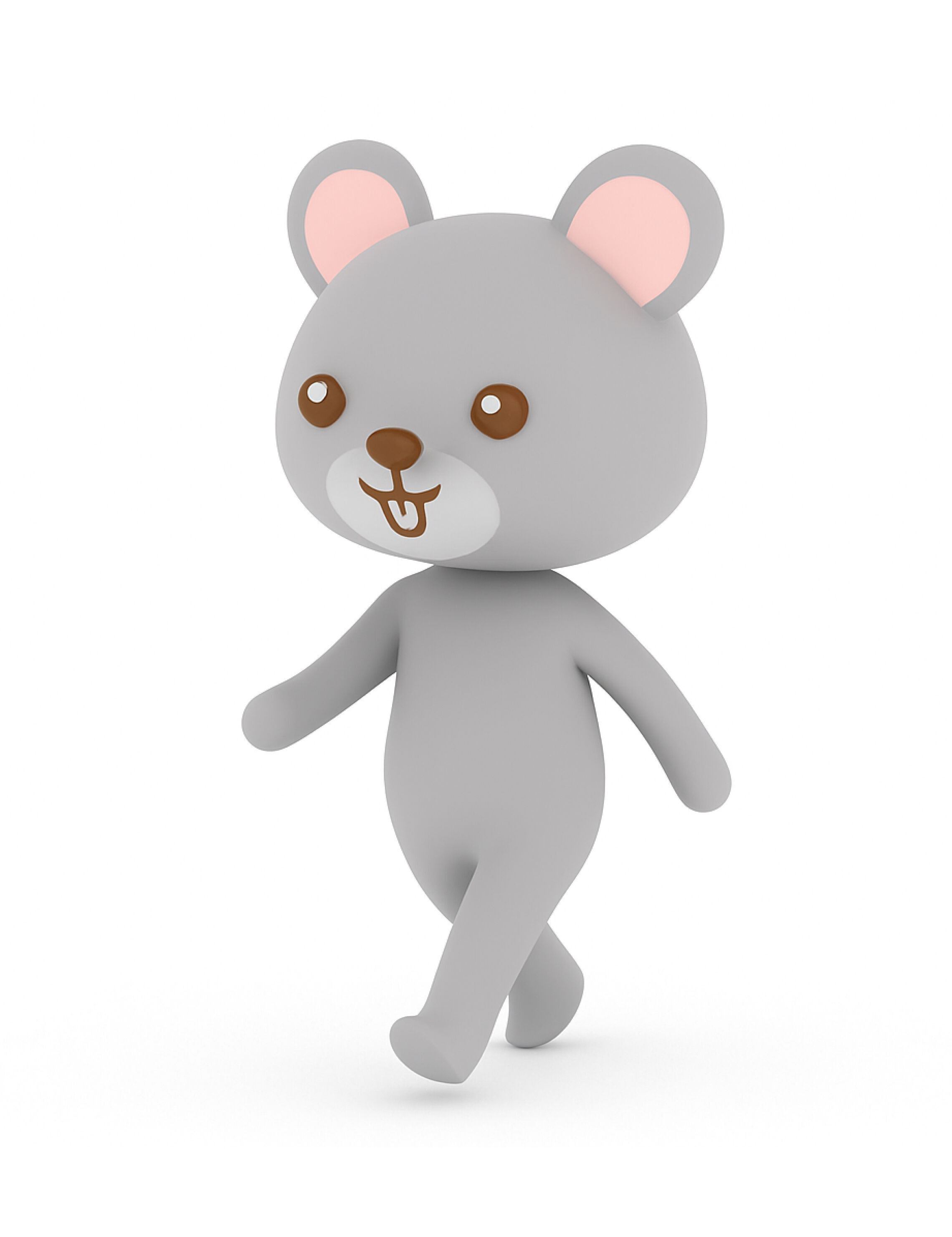 Cartoon Rat character 3d Low-poly 3D model_5