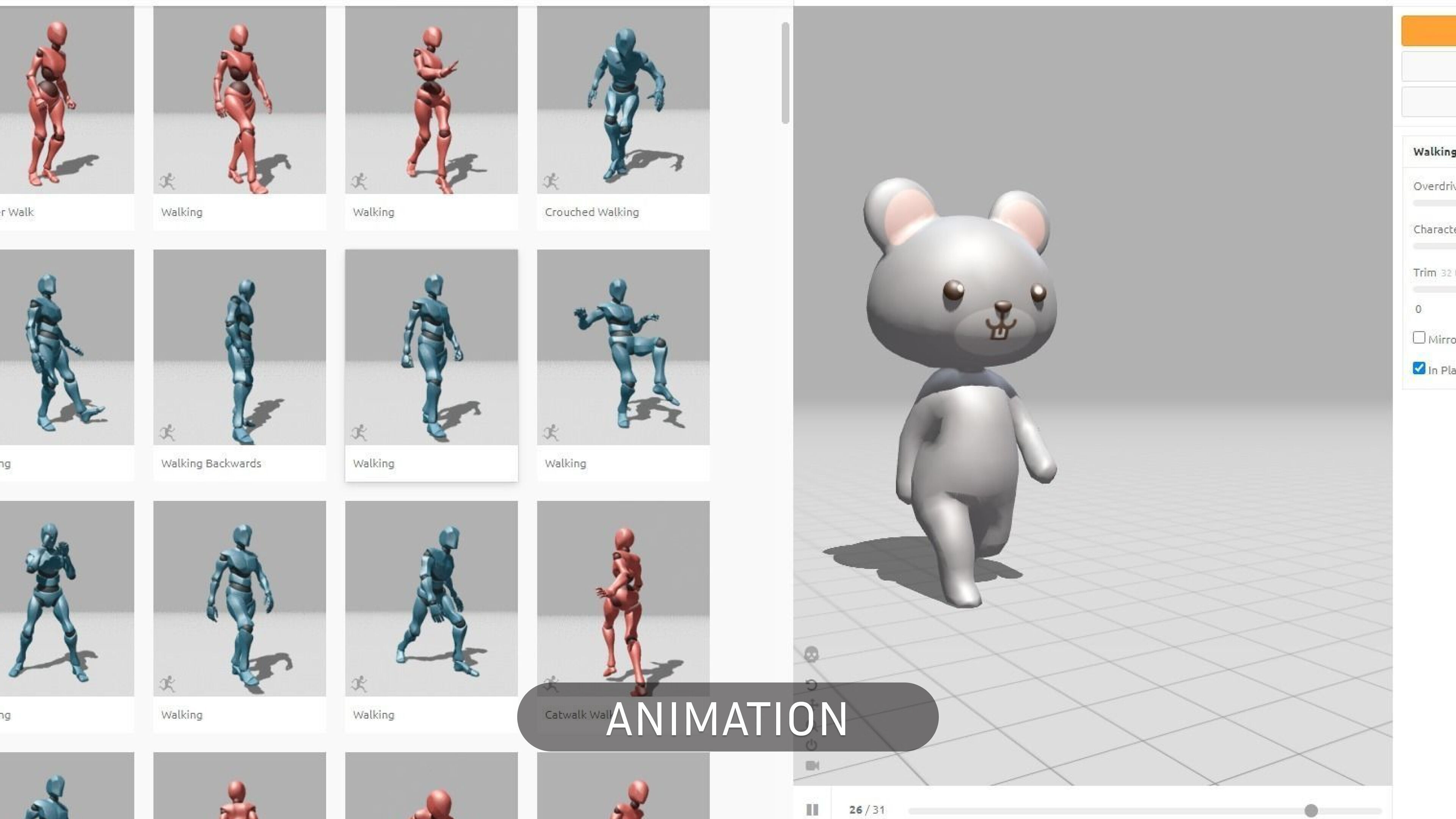 Cartoon Rat character 3d Low-poly 3D model_6