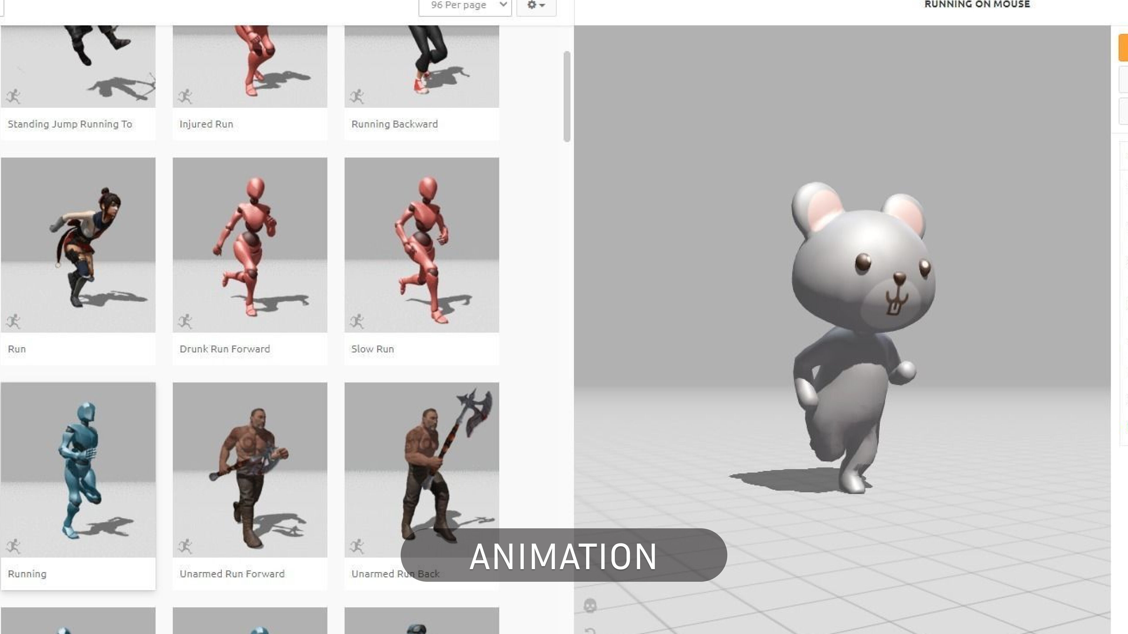 Cartoon Rat character 3d Low-poly 3D model_7