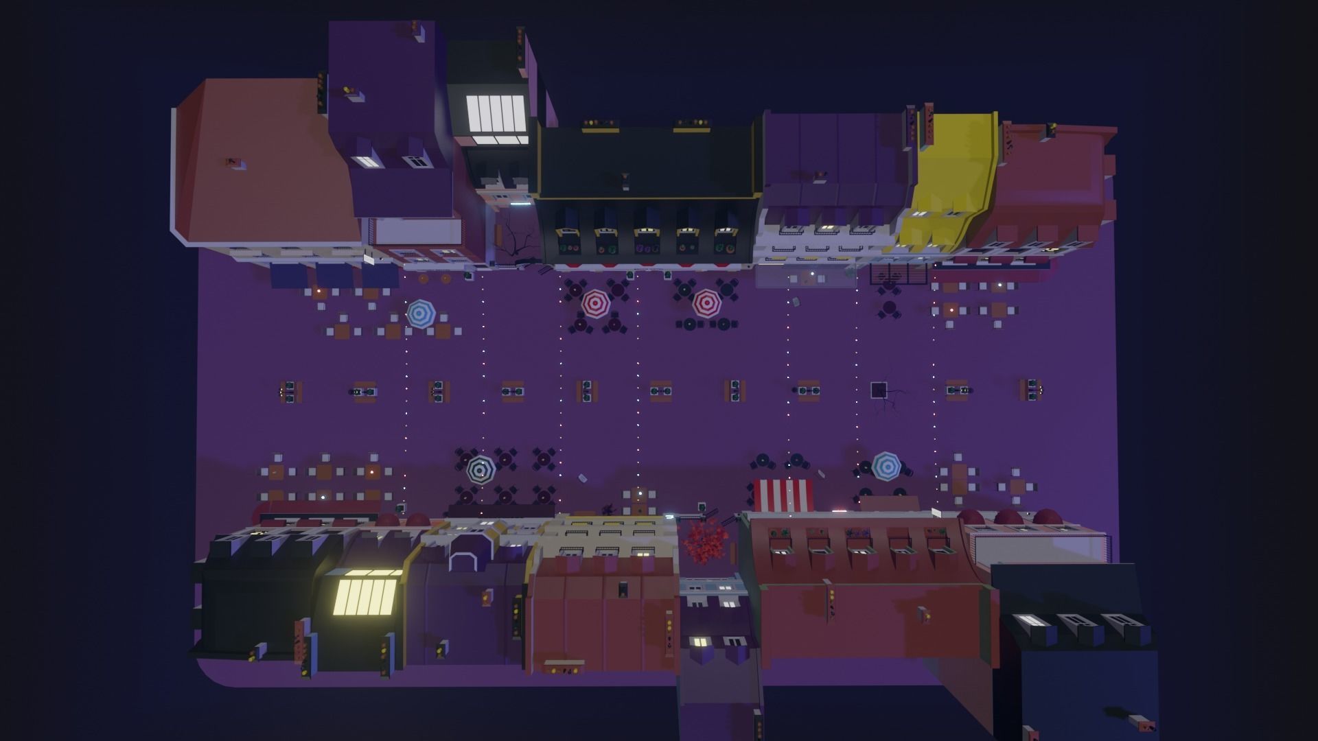 Metaverse Coffee Alley Low-poly 3D model_22