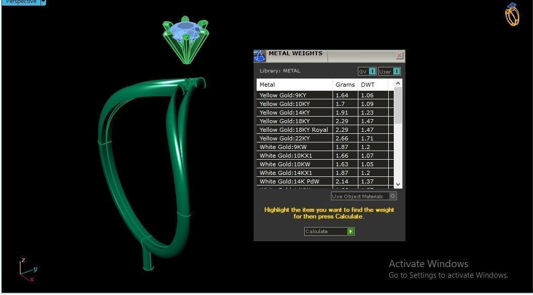 Solitaires 9 bands shape uniqe rings  3D print model_8