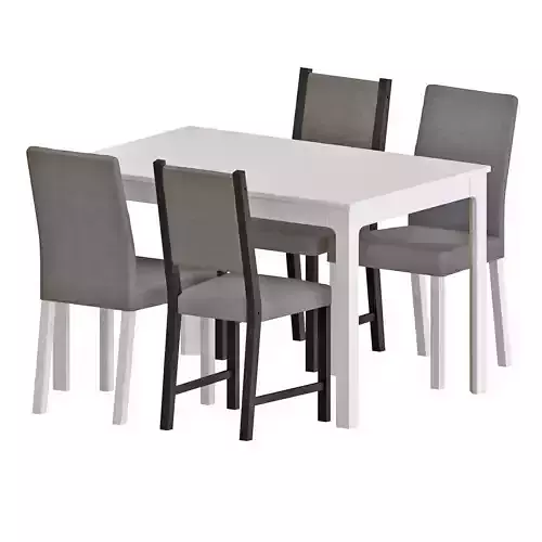  EKEDALEN Table And STEFAN Chairs 3D model