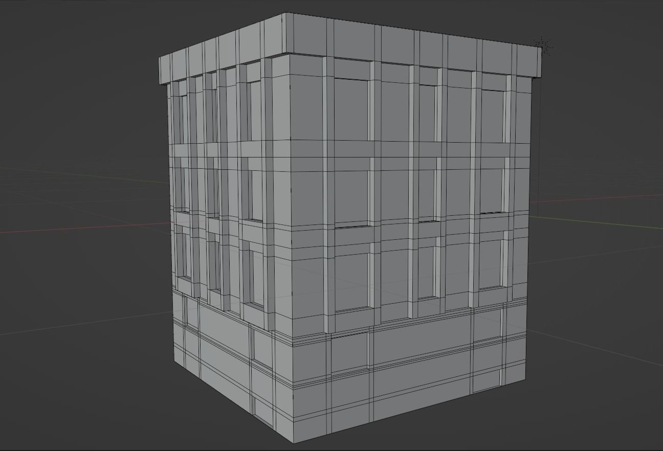 Architectural Building-9 Low-poly 3D model_5