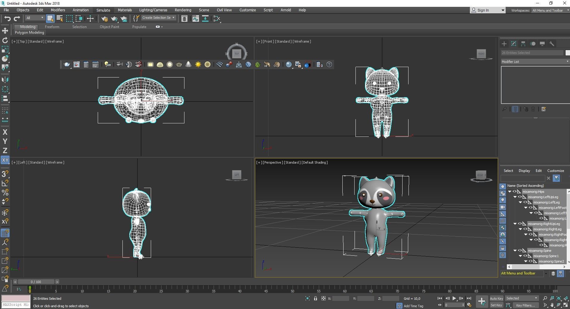 Cartoon Ratel character 3d Low-poly 3D model_12