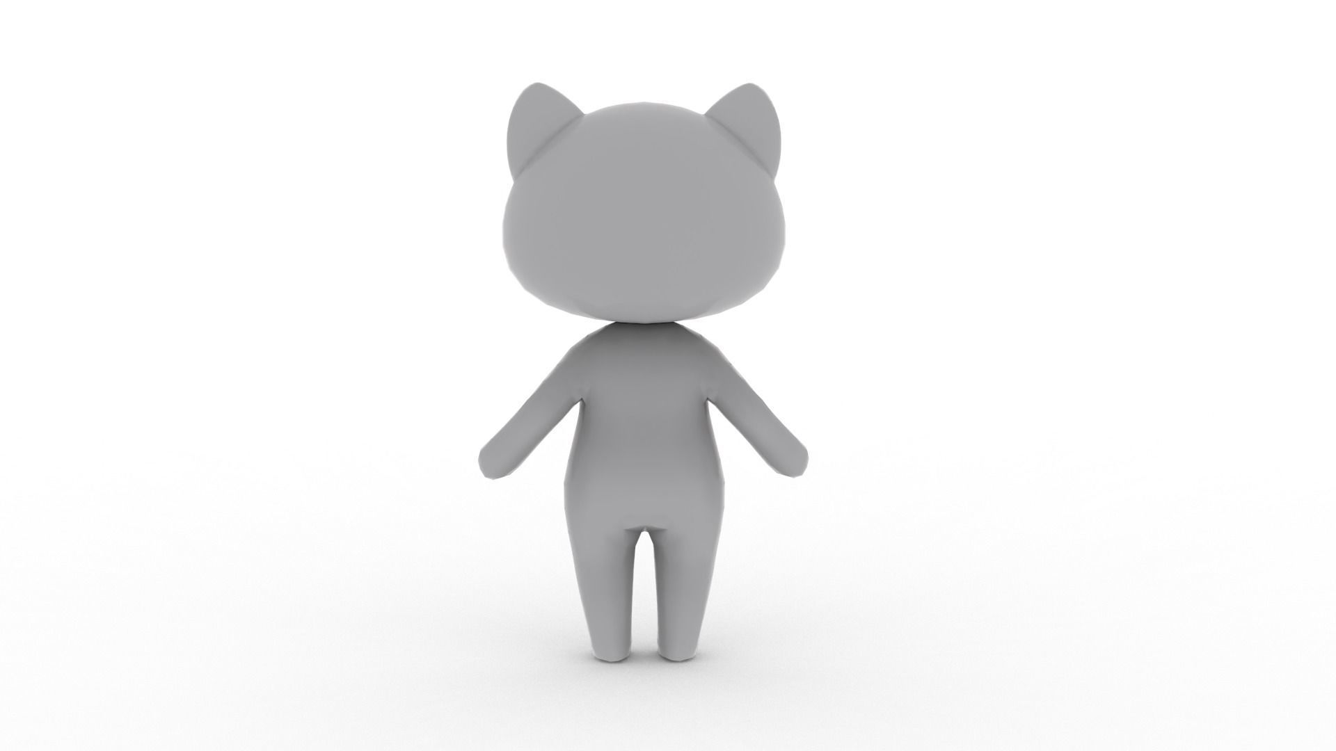 Cartoon Ratel character 3d Low-poly 3D model_9