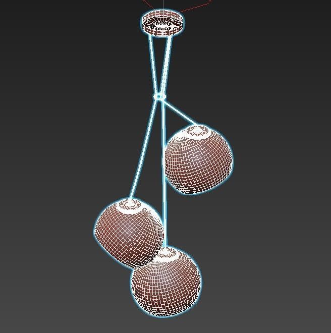 SOFT CERAMIC CLUSTER CHANDELIER 3D model_2