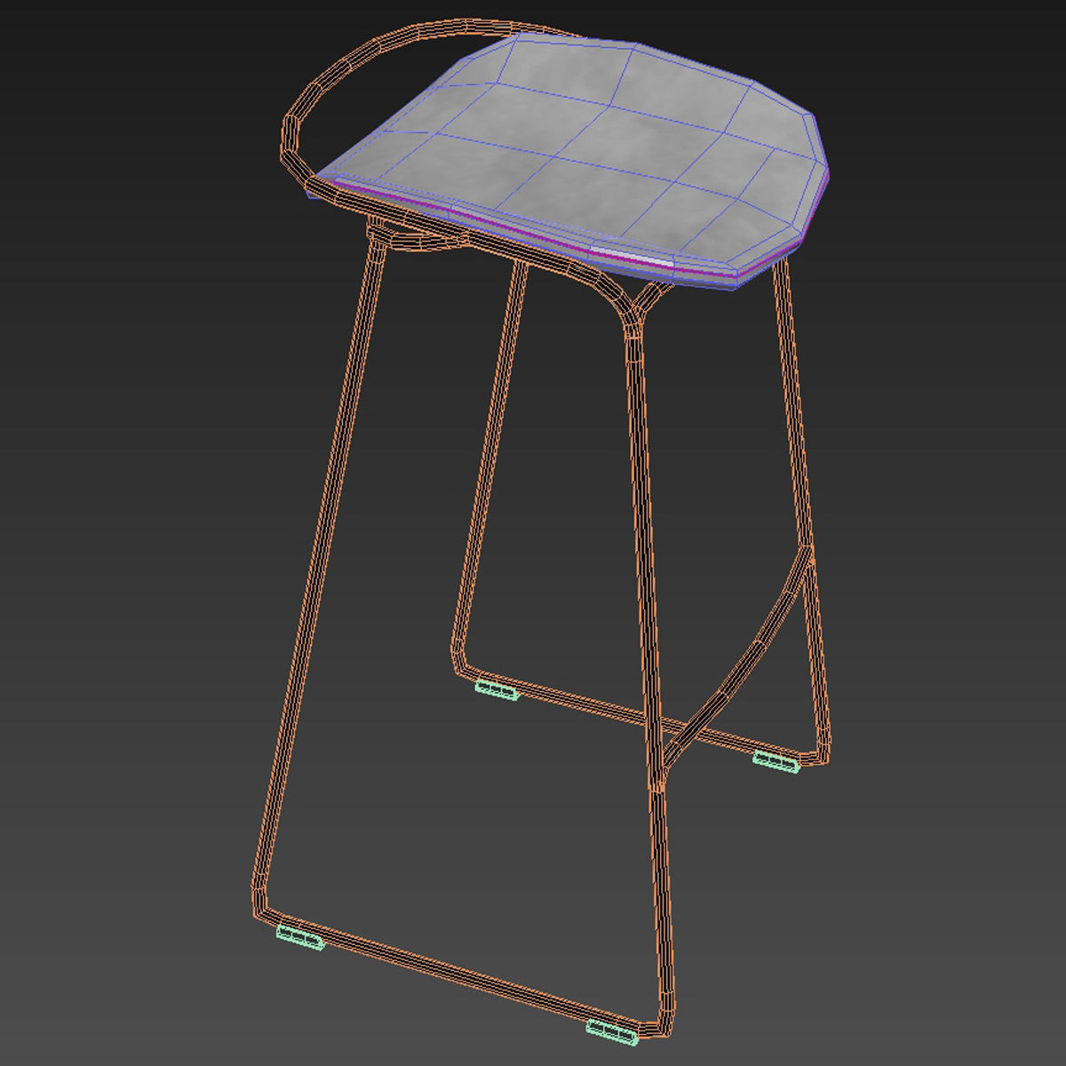 Prostoria Monk barstool 3D model_6