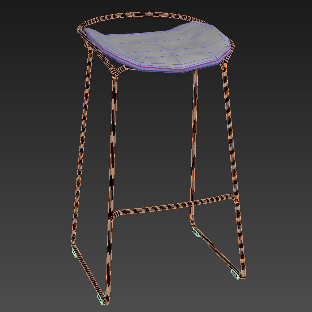 Prostoria Monk barstool 3D model_7