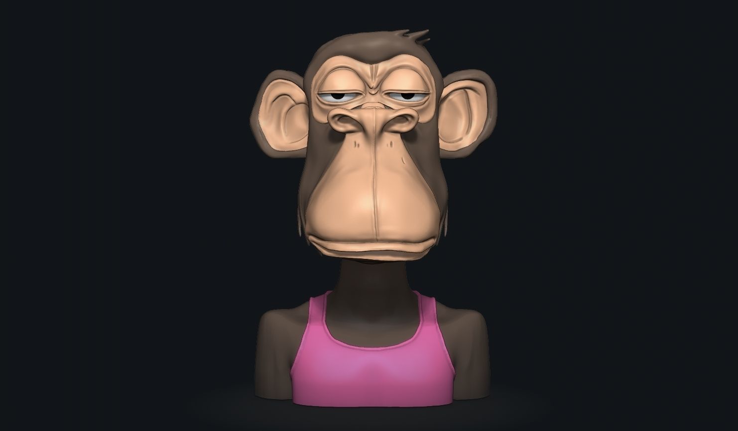  ape nft 5  3D print model_3