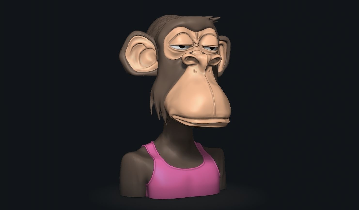  ape nft 5  3D print model_4