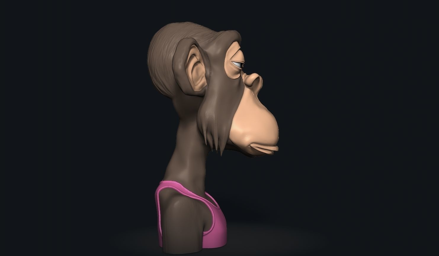  ape nft 5  3D print model_7