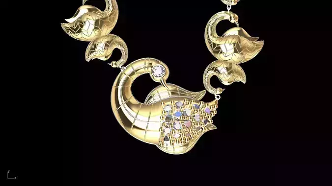 peacock necklace stl verified 