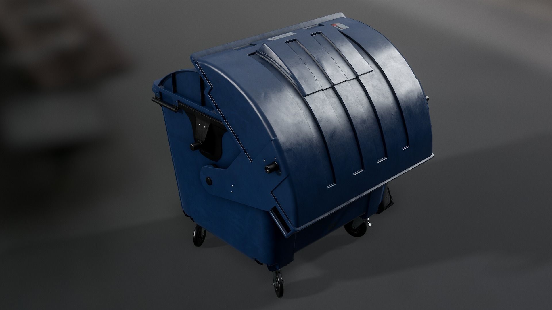 Recycling container A Low-poly 3D model_1