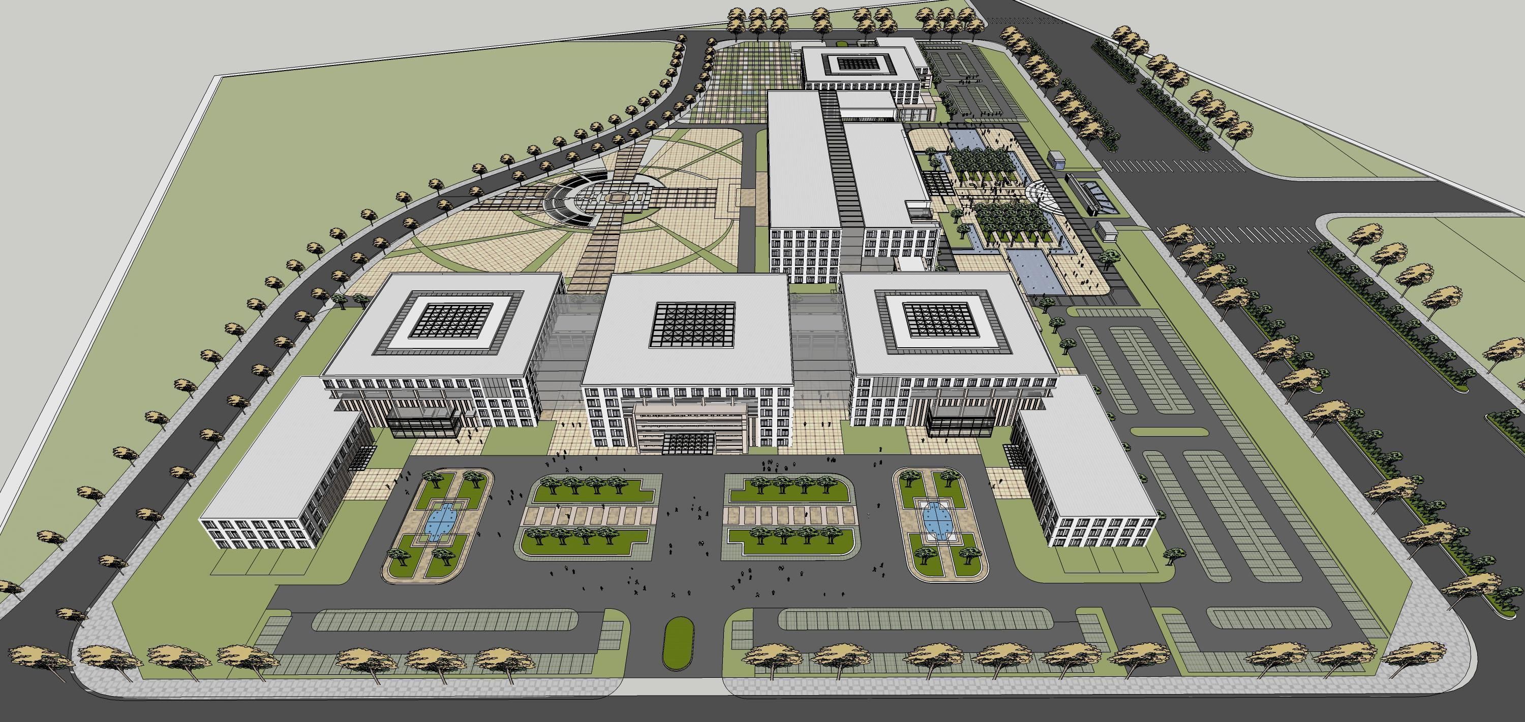 Sketchup Building W1 3D model_7