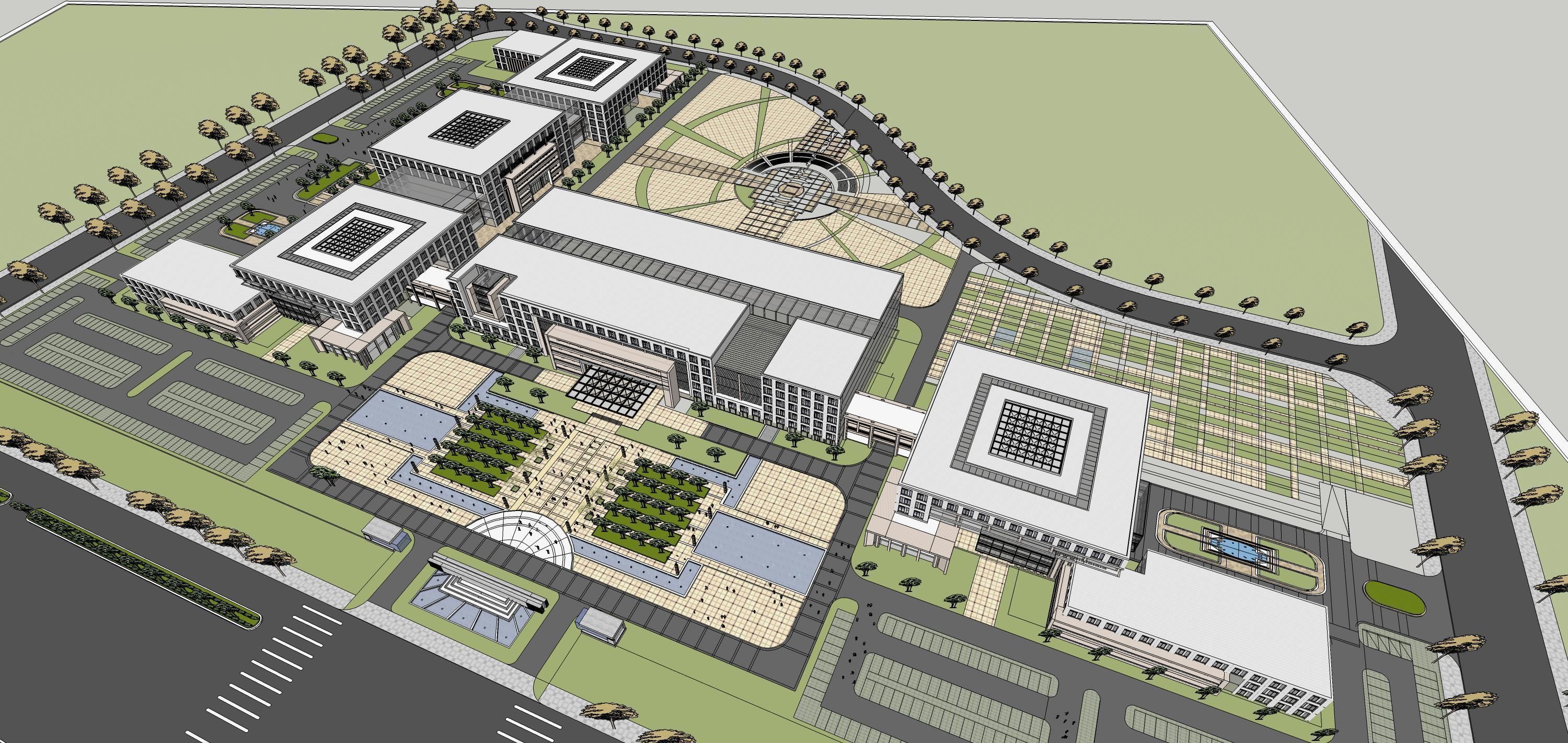 Sketchup Building W1 3D model_5