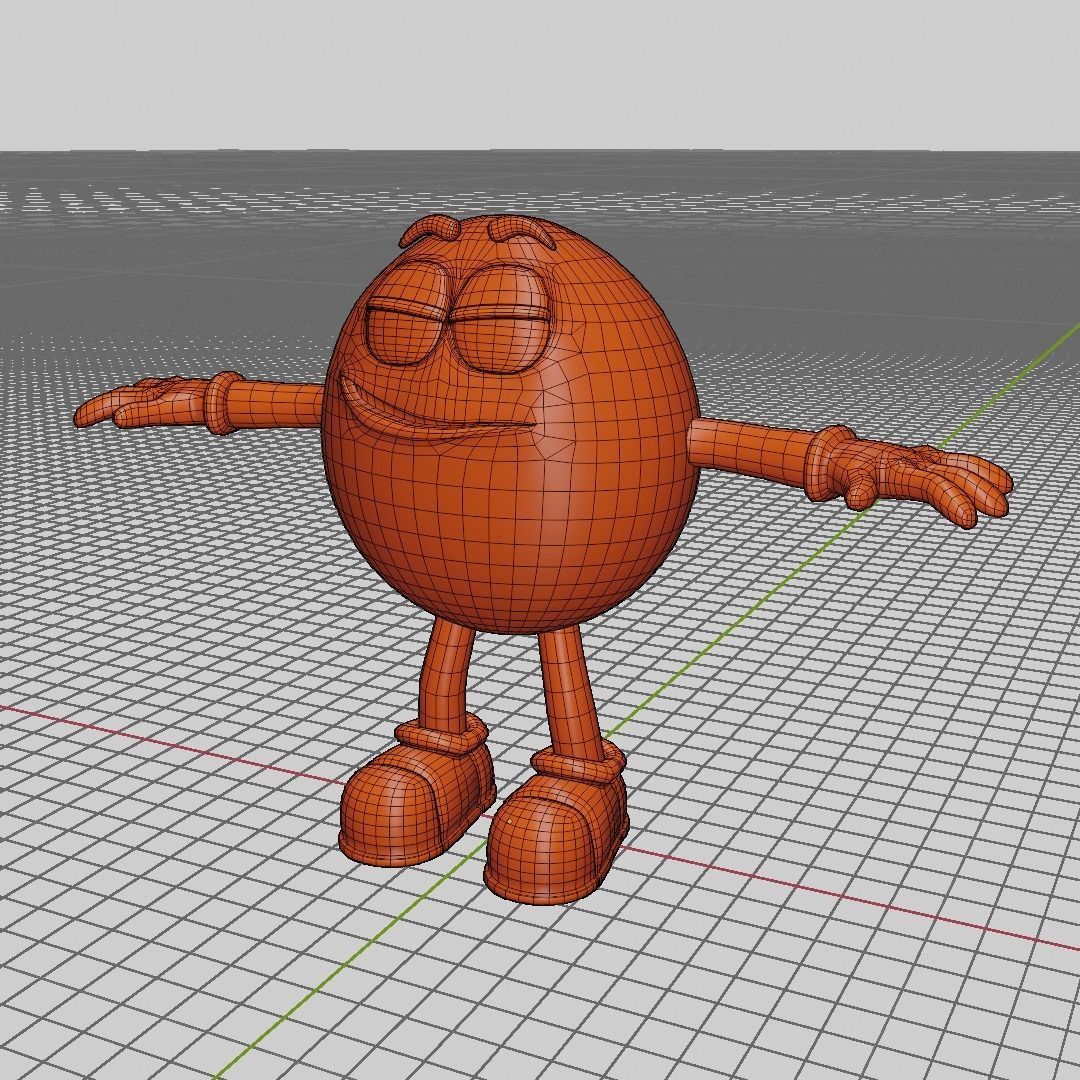 MM RED M and Ms  VR RED Chocolate  Low-poly 3D model_5