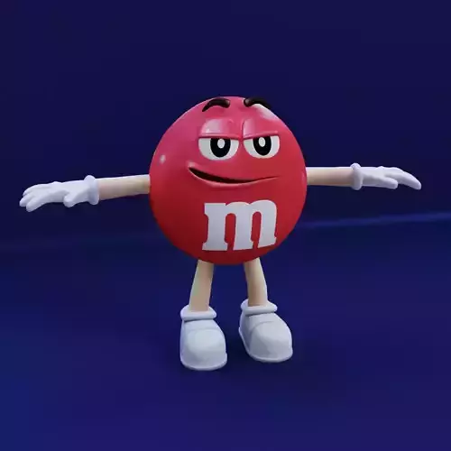 MM RED M and Ms  VR RED Chocolate  Low-poly 3D model