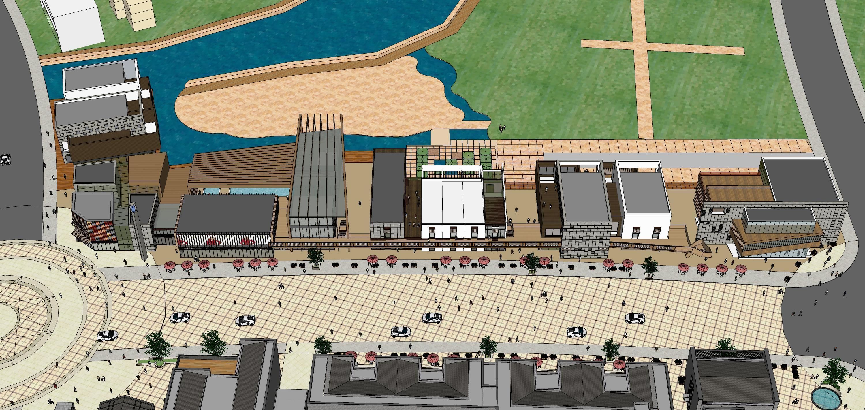 Sketchup Shopping Center W2 3D model_5