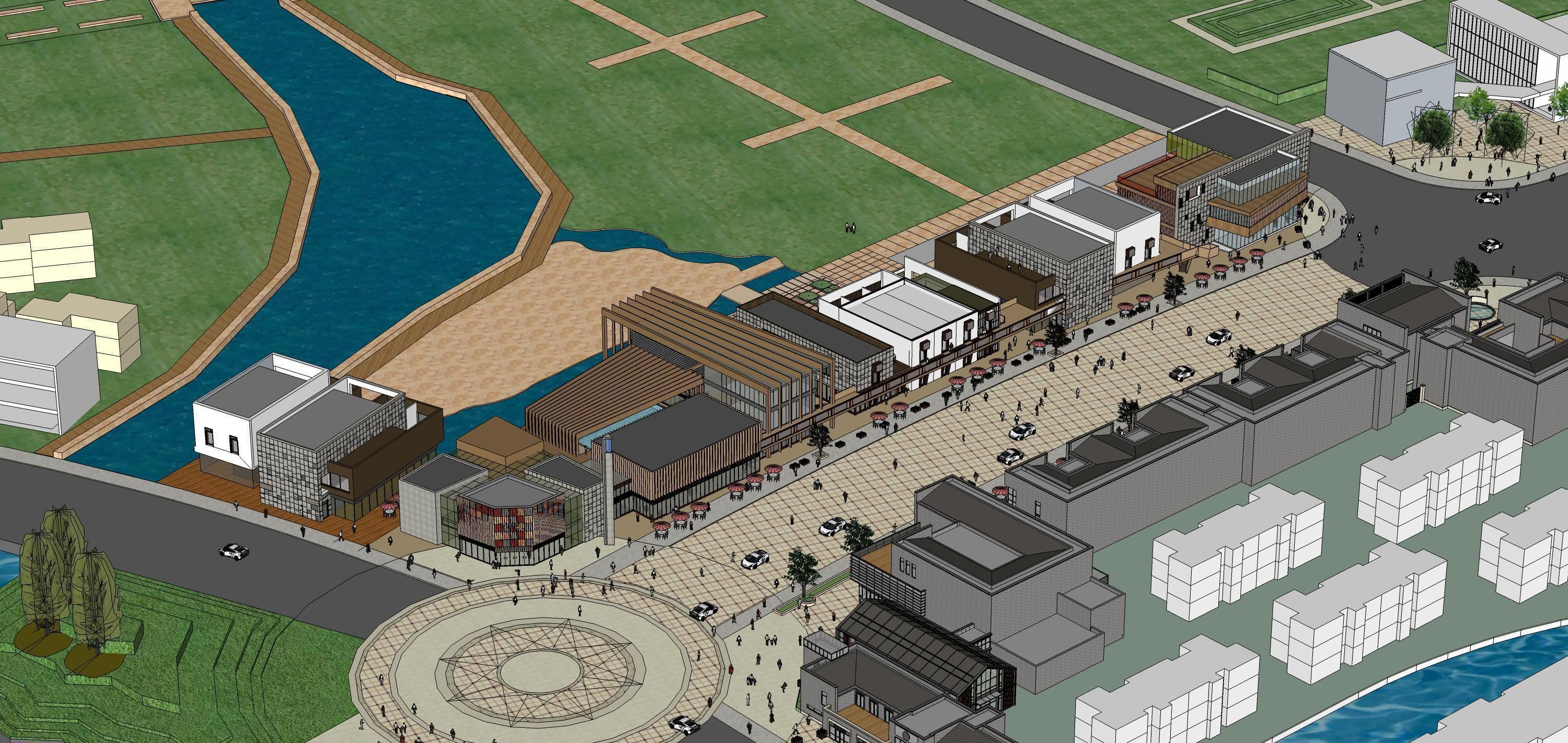 Sketchup Shopping Center W2 3D model_1