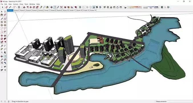 Sketchup Residential Complex W3