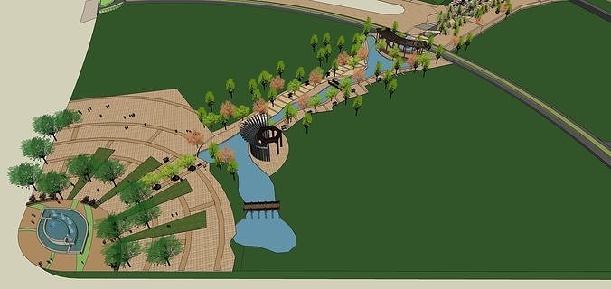 Sketchup Commercial Office Complex W4 3D model 6