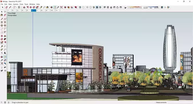 Sketchup Commercial Office Complex W4
