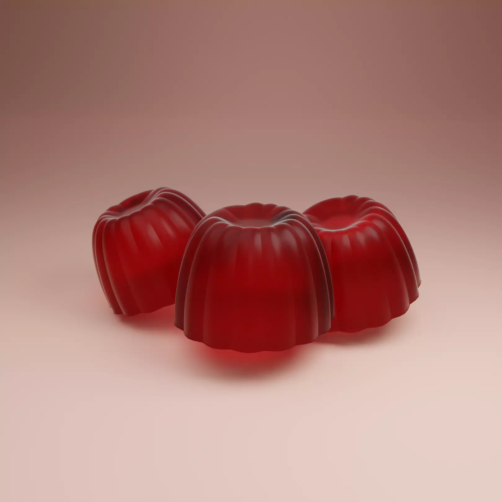 Jelly three desserts 3D model_0