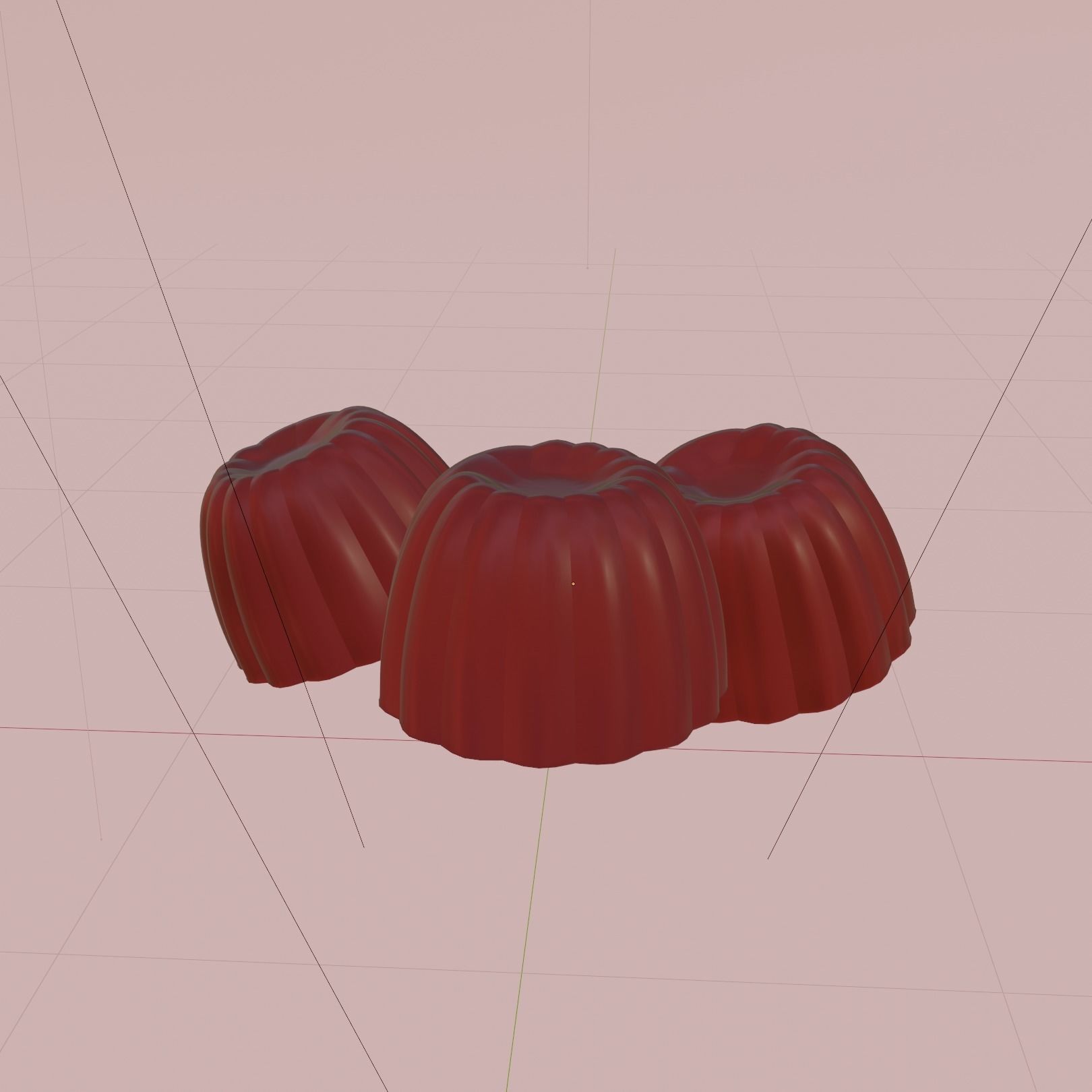 Jelly three desserts 3D model_3