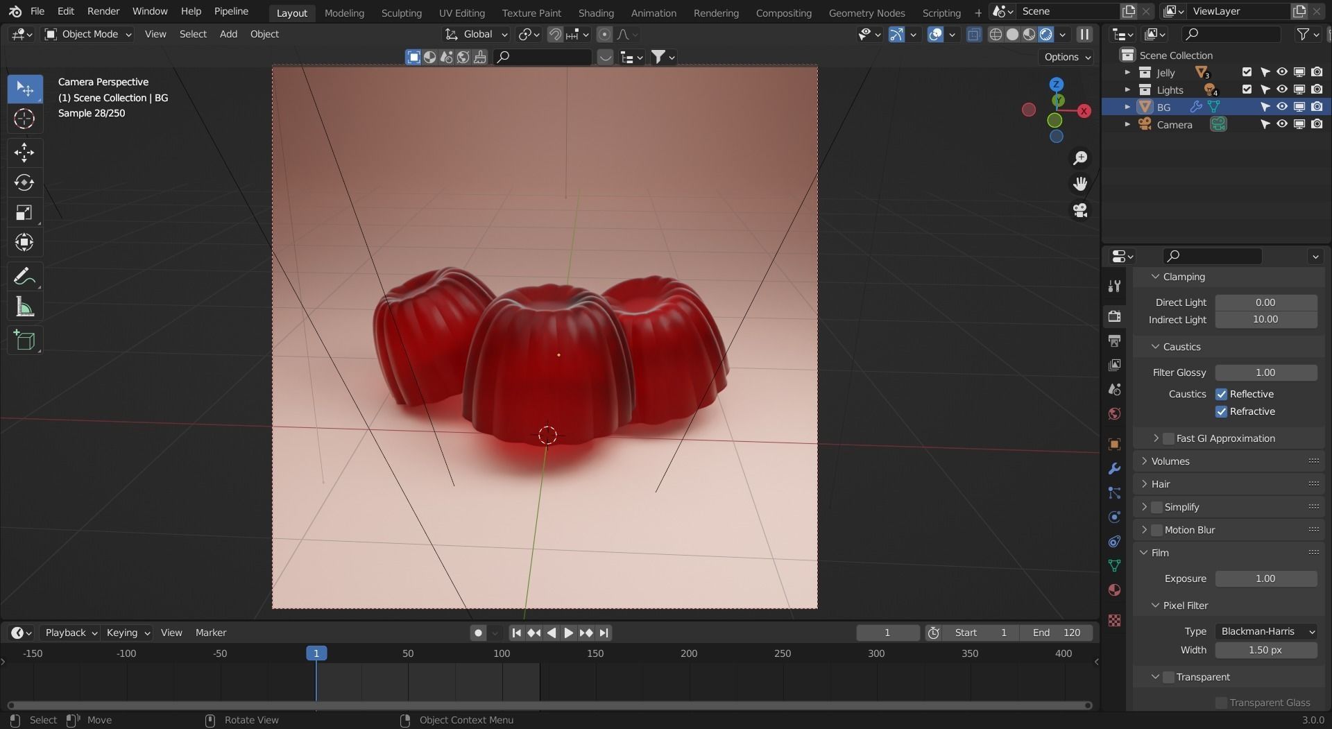 Jelly three desserts 3D model_5