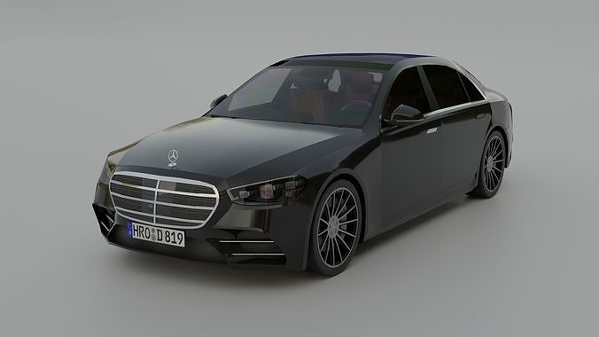 Mercedes-Benz S-Class W223 Low-poly 3D model
