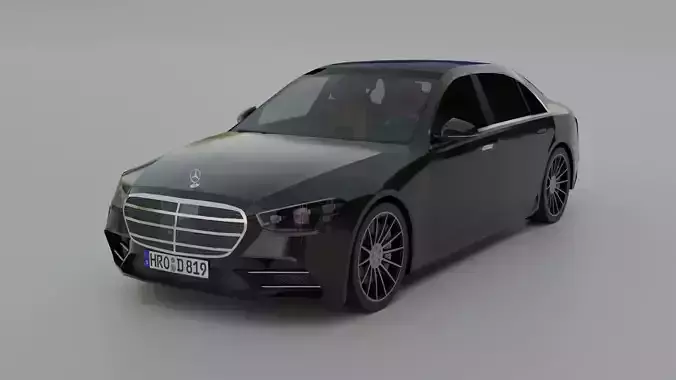 Mercedes-Benz S-Class W223 Low-poly 3D model