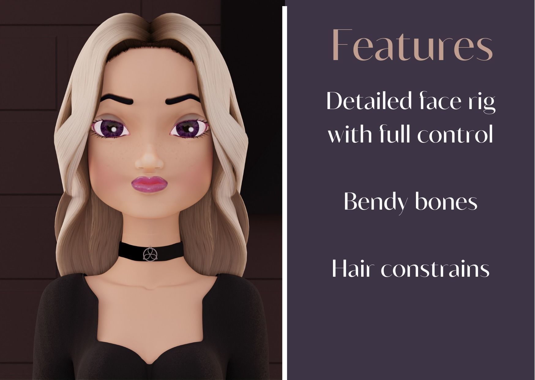 Katerina Stylized Digital Actor 3D model 3D model_2