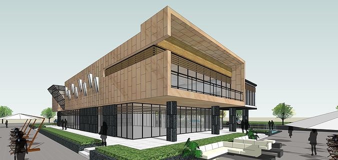 Sketchup Building Z2 3D model 6