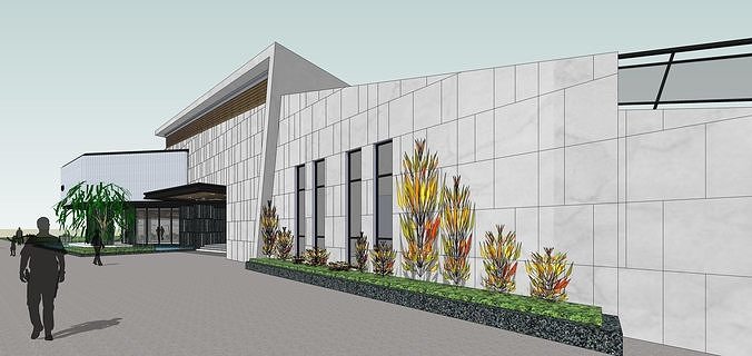 Sketchup Building Z2 3D model 7