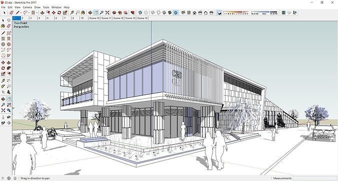 Sketchup Building Z2 3D model 2