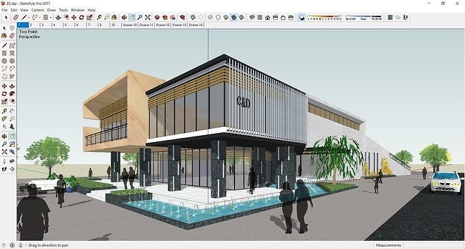Sketchup Building Z2 3D model 3