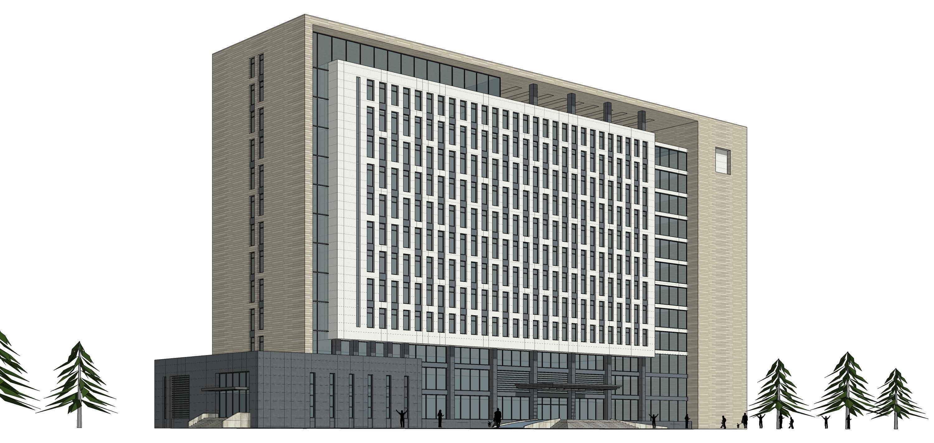 Sketchup Building Z3 3D model_3